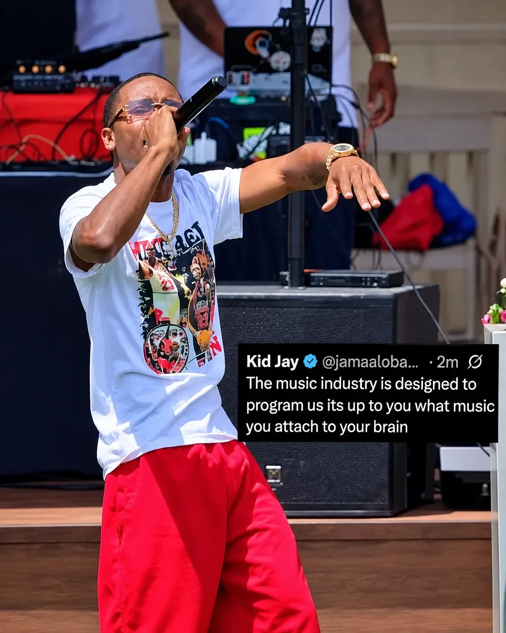 Kid Jay performance and community moment 1